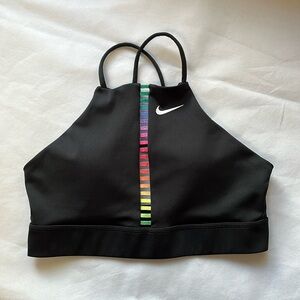 Nike Women's Dri-FIT Rainbow Ladder High-Neck Sports Bra, size S